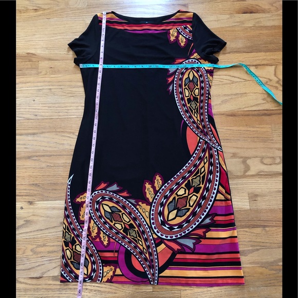 Gorgeous!!! EUC Ronni Nicole multi colored print dress size 14 - Picture 7 of 9